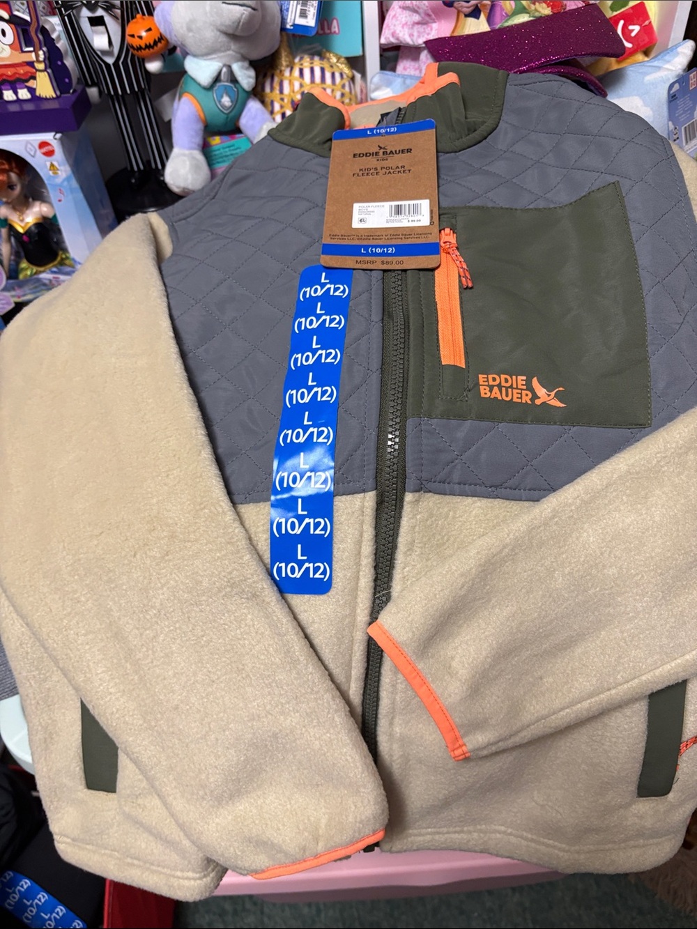 Eddie Bauer Tan, Olive & Orange Kids Fleece Jacket